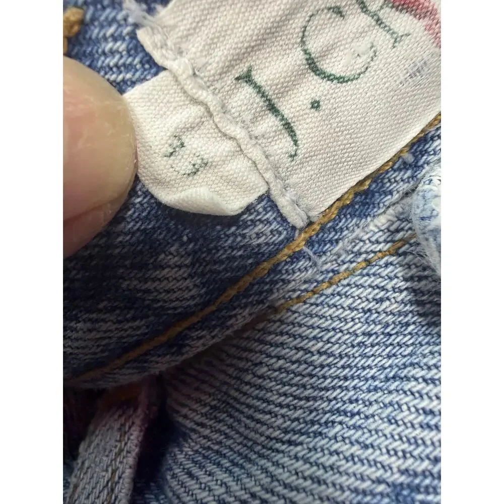 Vintage J.Crew Jeans Mens 33x28 Light‎ Wash Button Fly Straight Leg USA Style